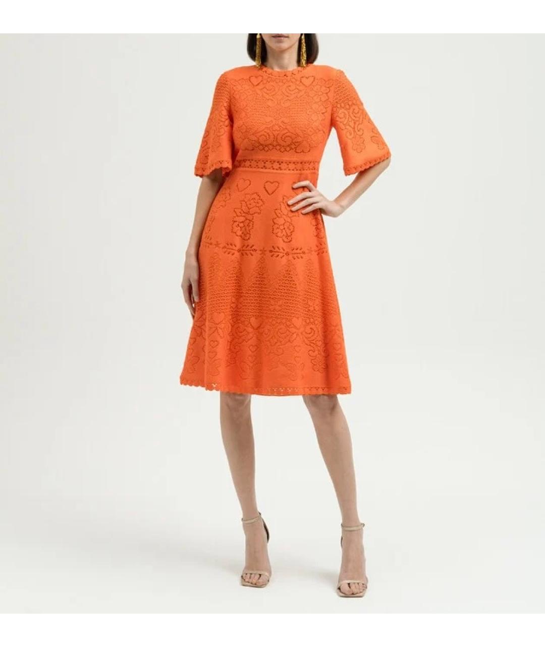 VALENTINO Оранжевое повседневное платье, фото 5