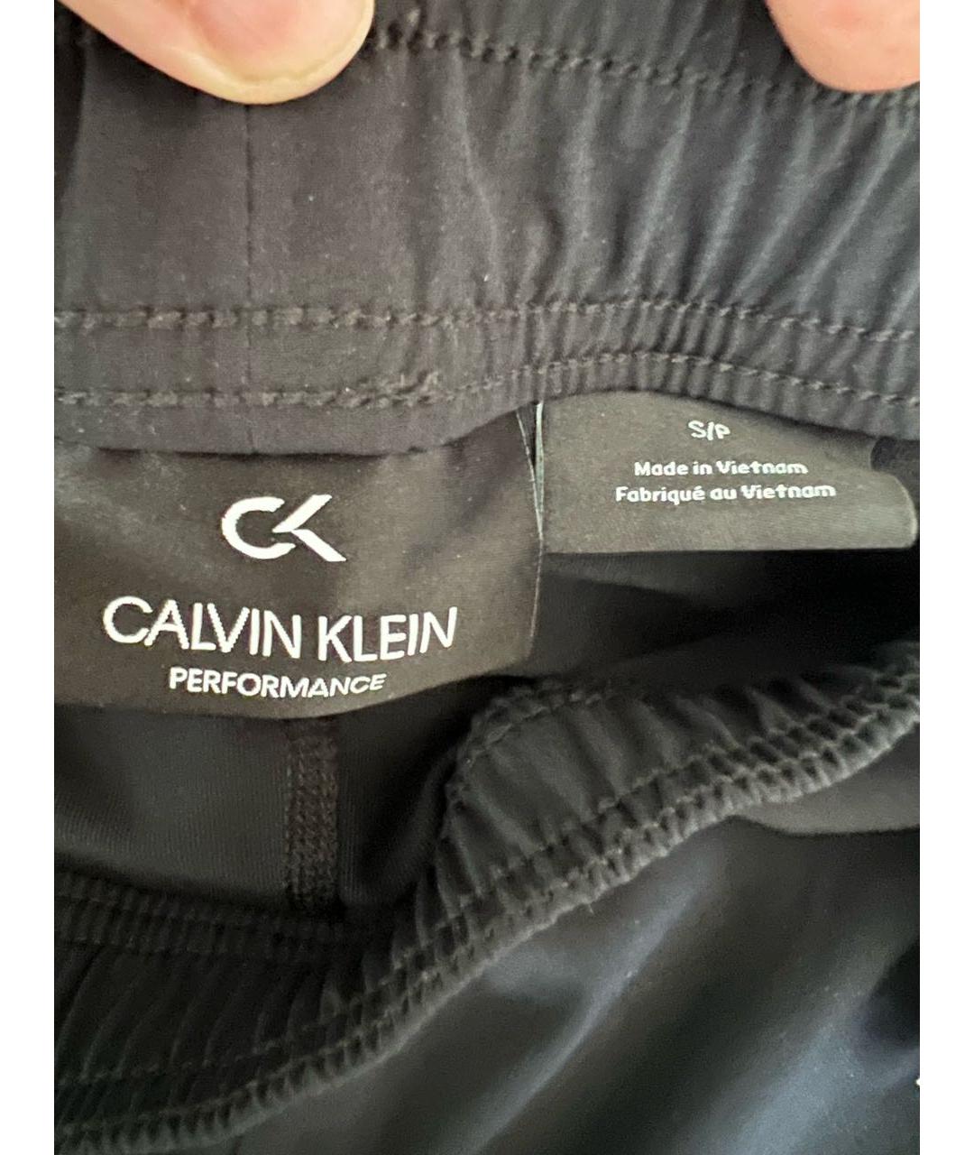 CALVIN KLEIN Черные полиэстеровые спортивные брюки и шорты, фото 3
