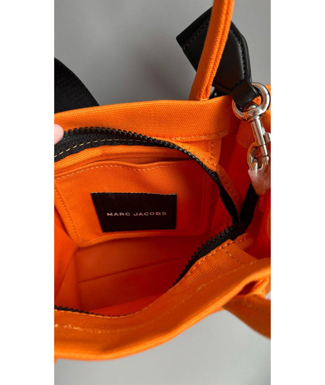 MARC JACOBS Оранжевая тканевая сумка тоут, фото 6