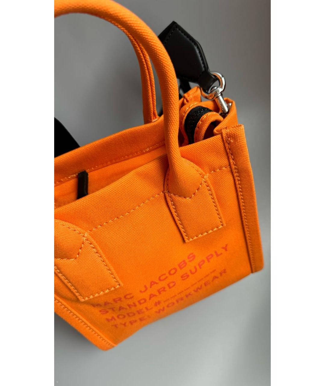 MARC JACOBS Оранжевая тканевая сумка тоут, фото 3