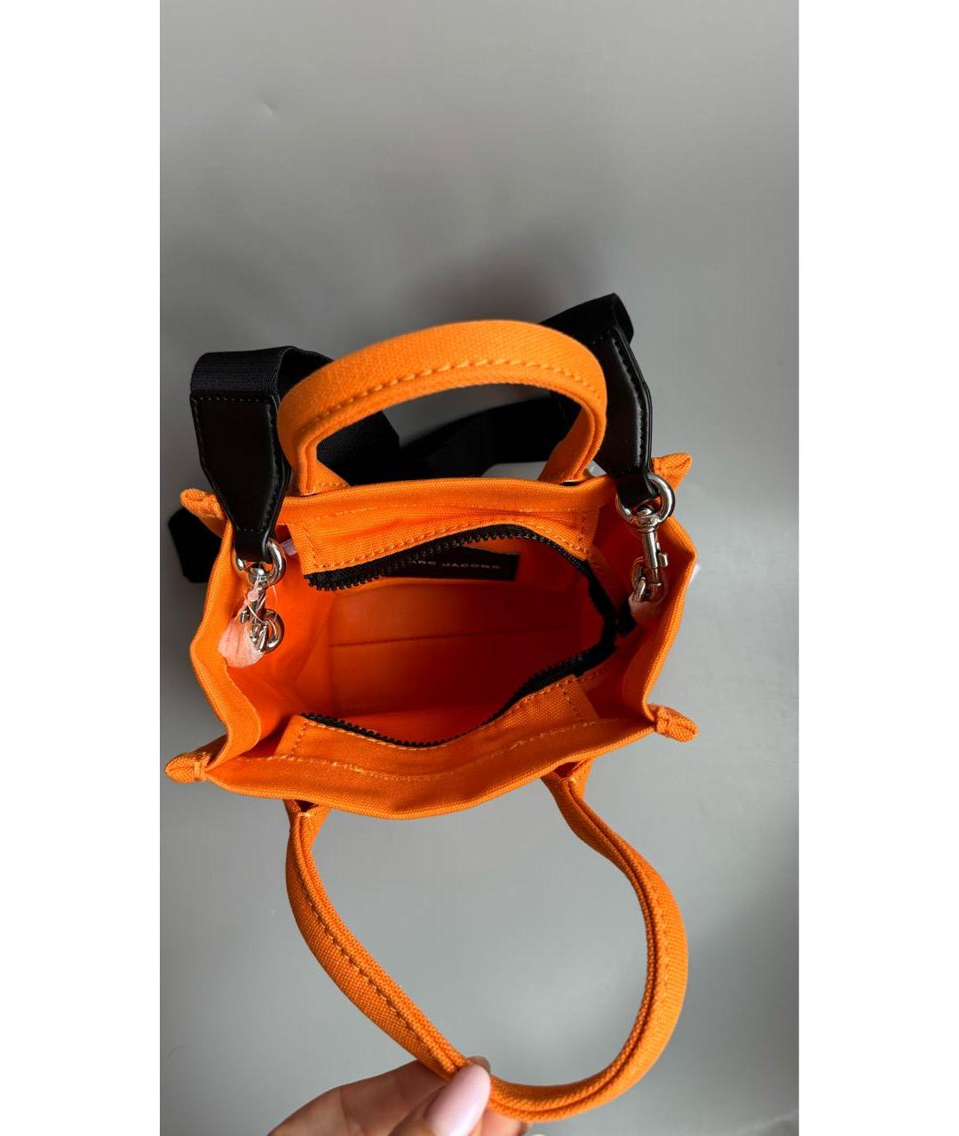 MARC JACOBS Оранжевая тканевая сумка тоут, фото 4