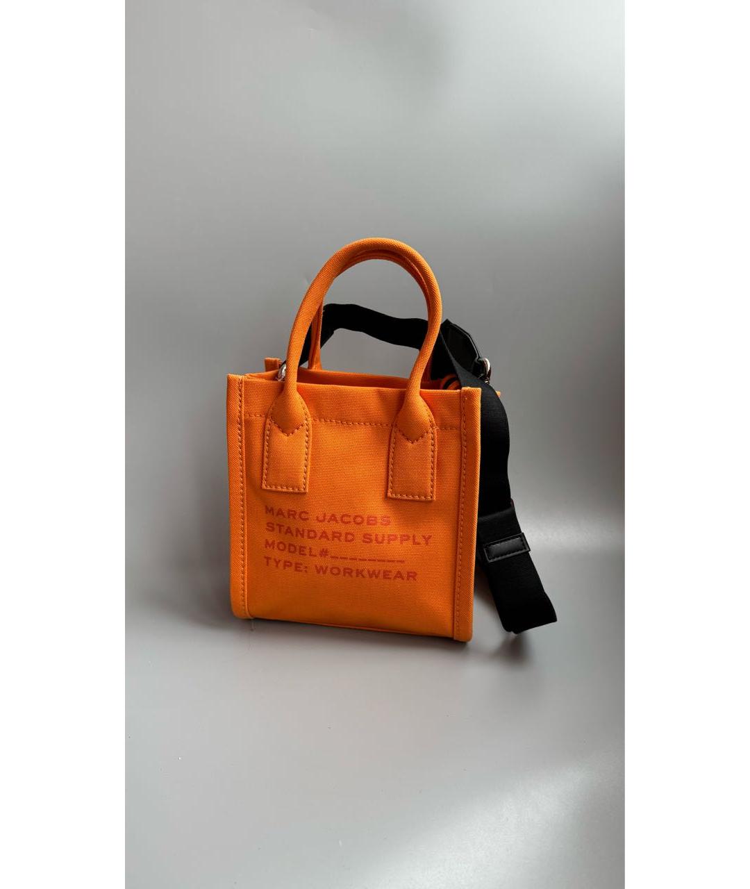 MARC JACOBS Оранжевая тканевая сумка тоут, фото 8