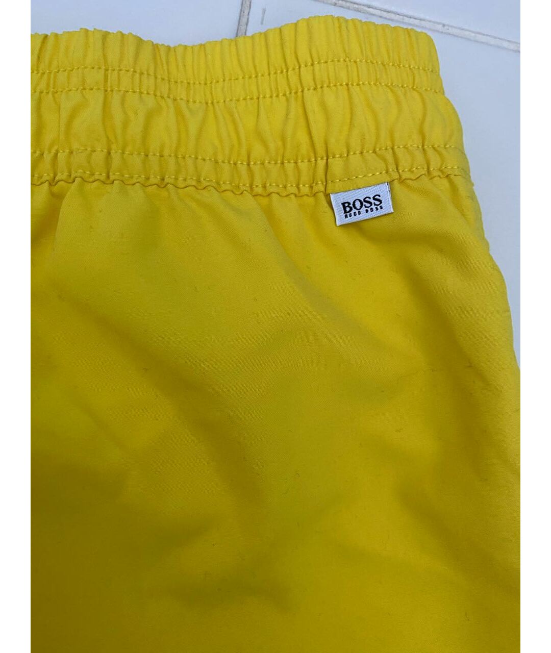 BOSS KIDS Желтые полиэстеровые детские шорты, фото 4