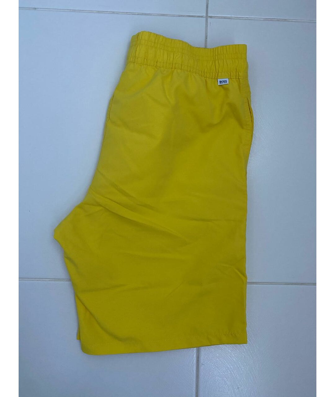BOSS KIDS Желтые полиэстеровые детские шорты, фото 3