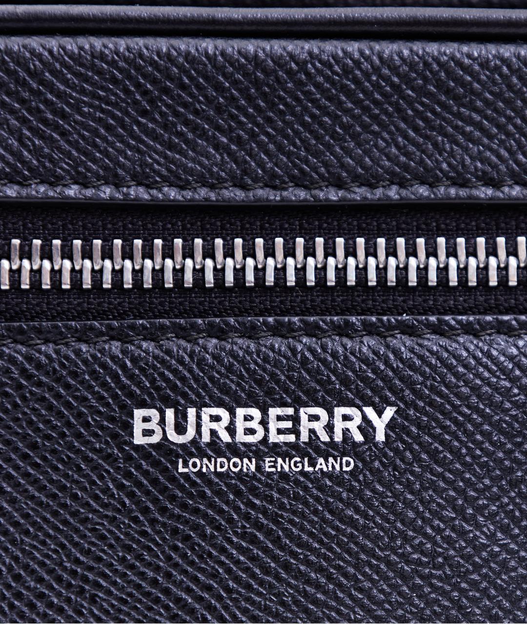 BURBERRY Черная кожаная сумка через плечо, фото 4