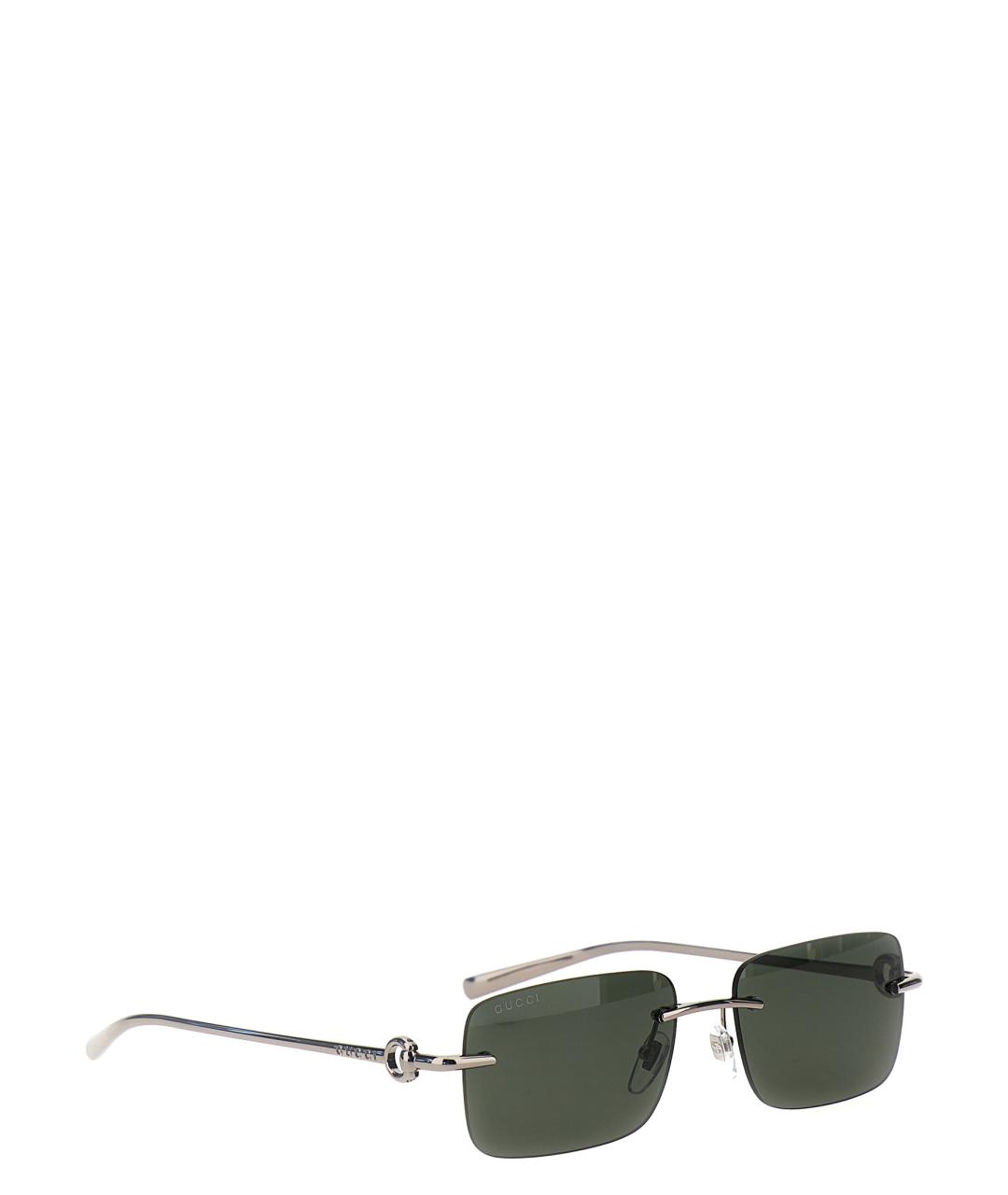 GUCCI Серебряные солнцезащитные очки, фото 3