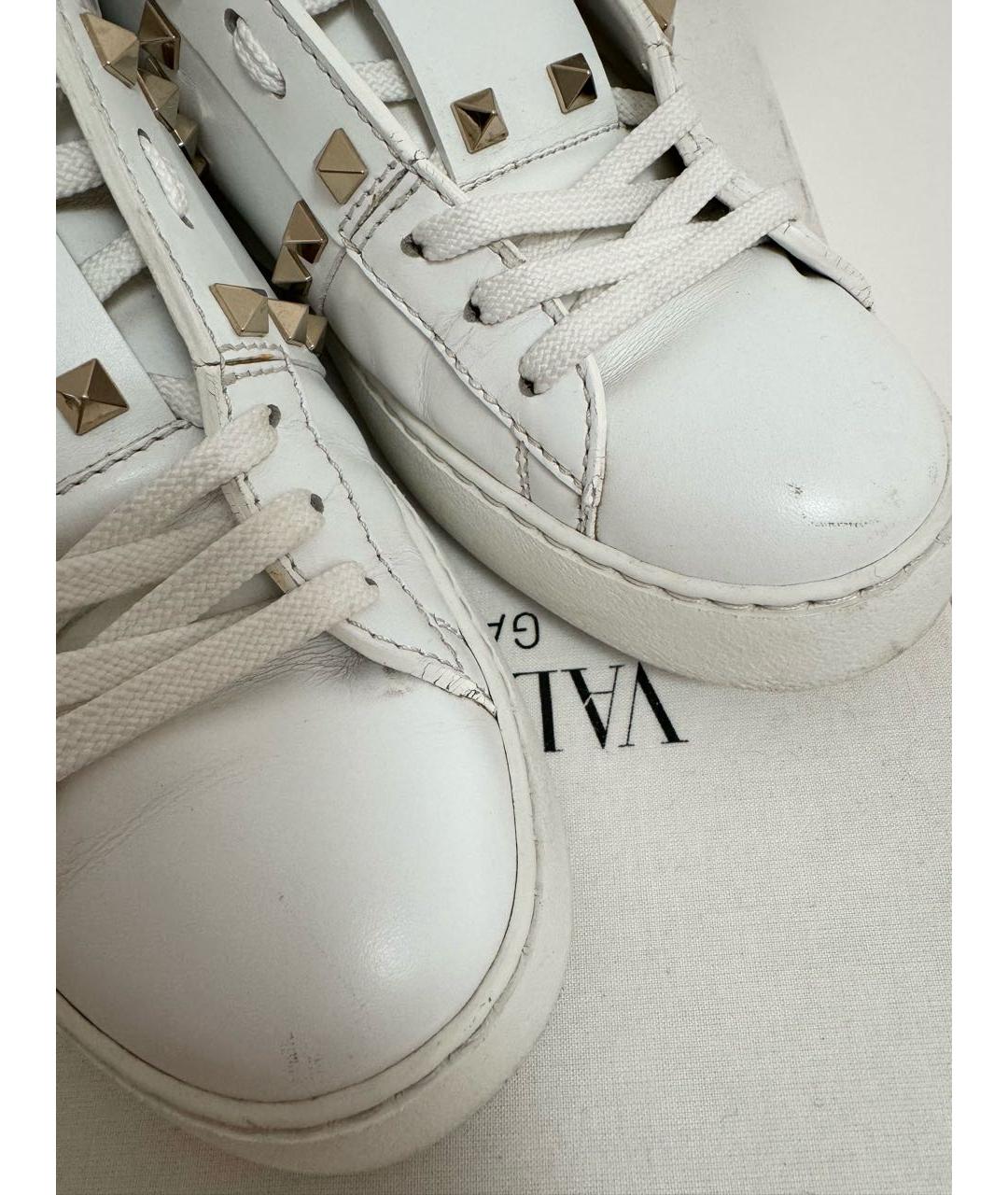 VALENTINO Белые кожаные кроссовки, фото 8