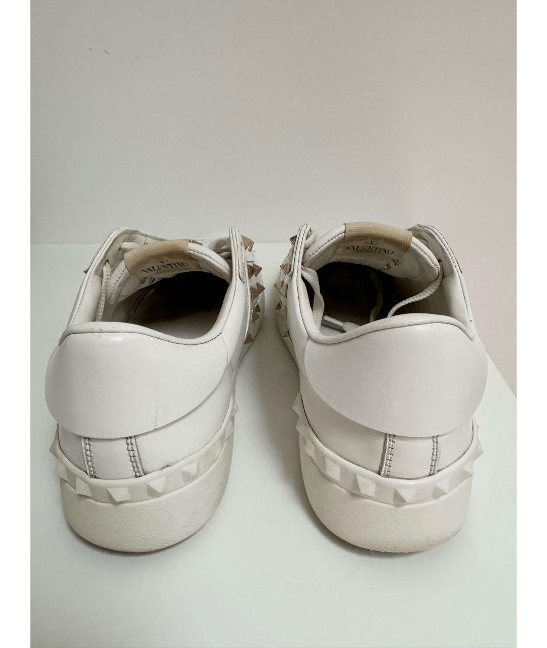 VALENTINO Белые кожаные кроссовки, фото 4