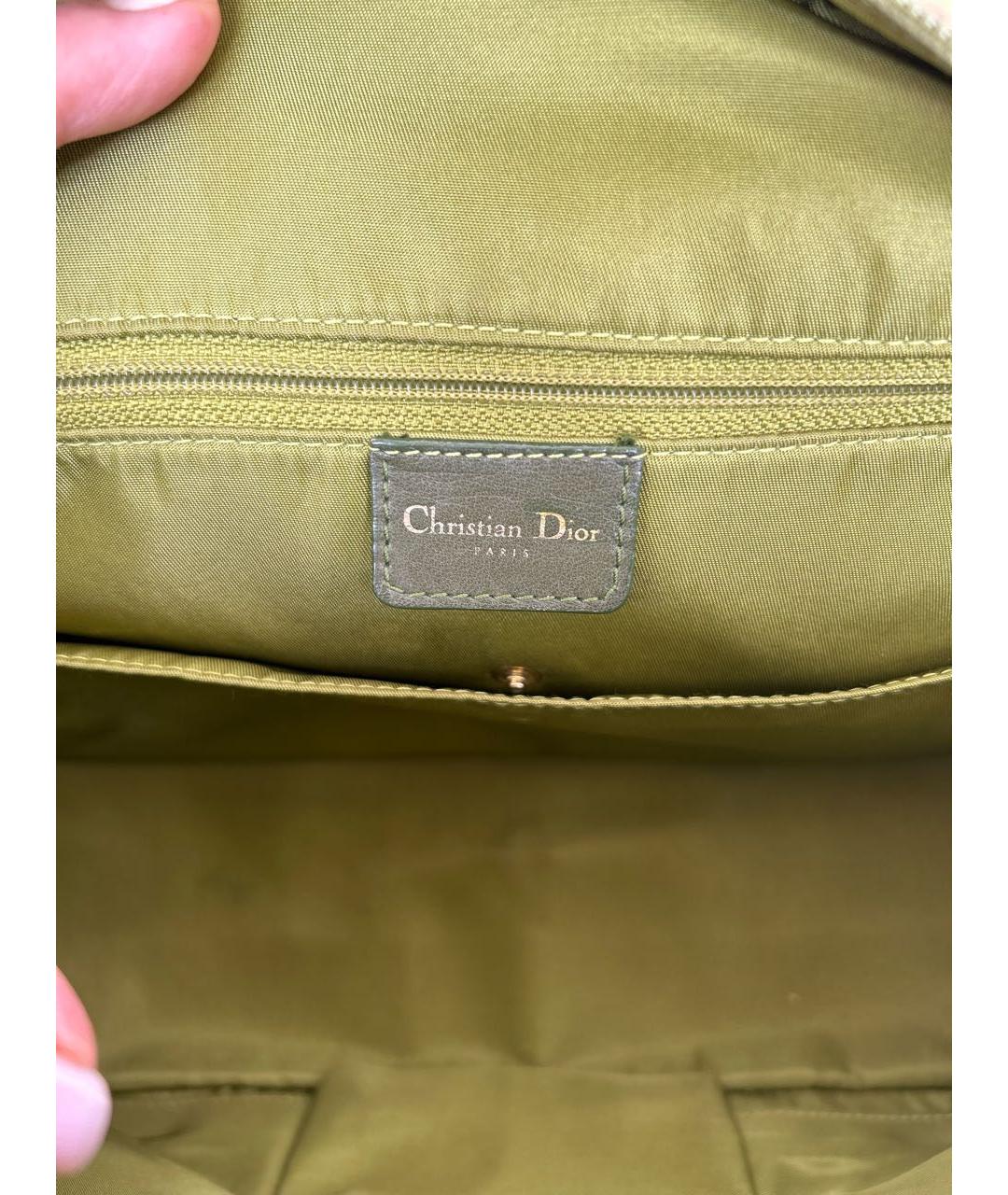 CHRISTIAN DIOR PRE-OWNED Горчичная сумка с короткими ручками из экзотической кожи, фото 4