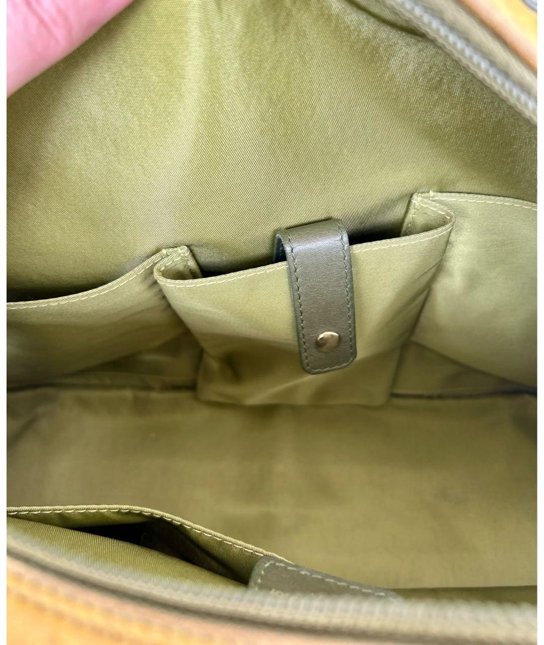 CHRISTIAN DIOR PRE-OWNED Горчичная сумка с короткими ручками из экзотической кожи, фото 7