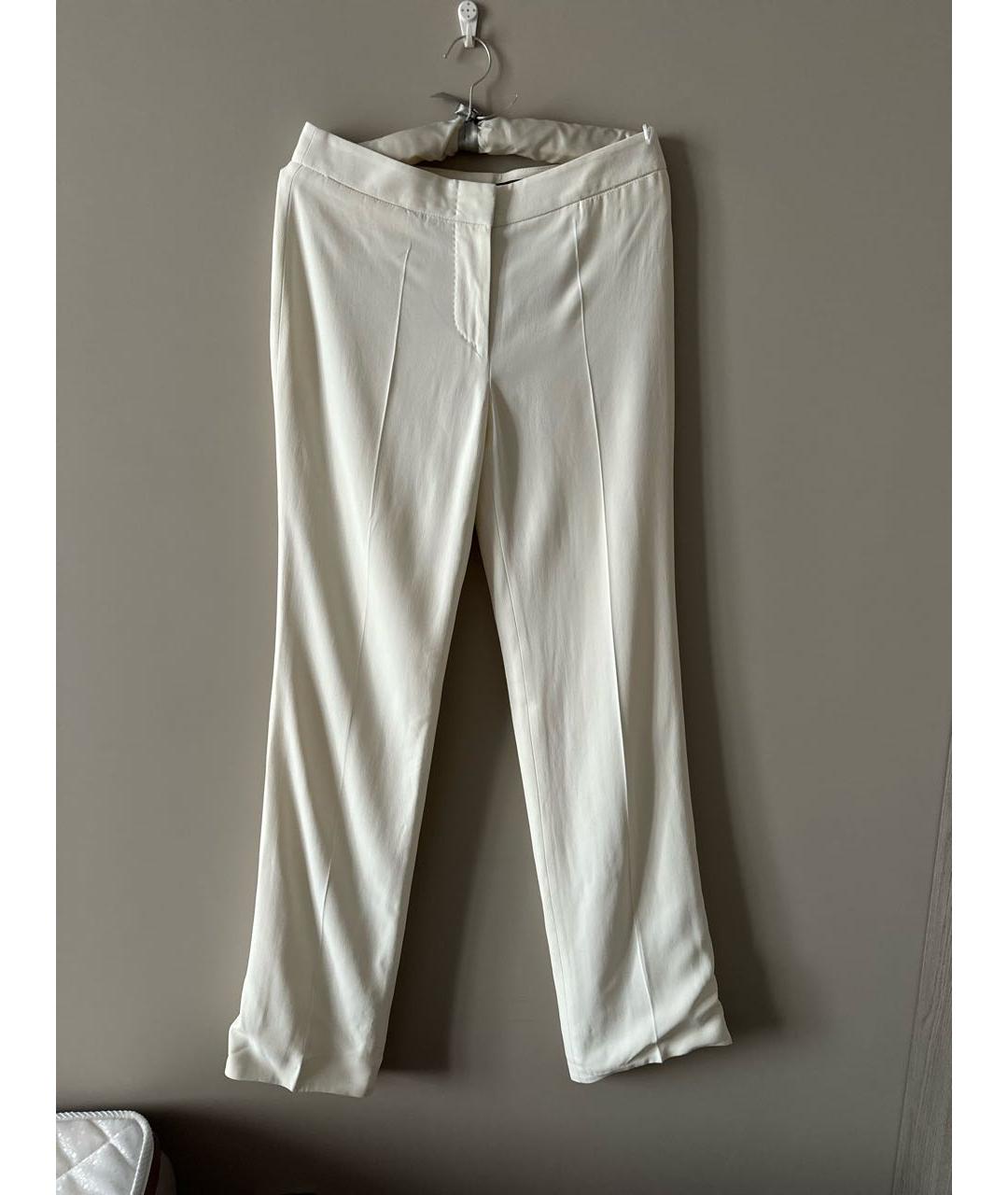 ALEXANDER MCQUEEN Белые вискозные брюки узкие, фото 5