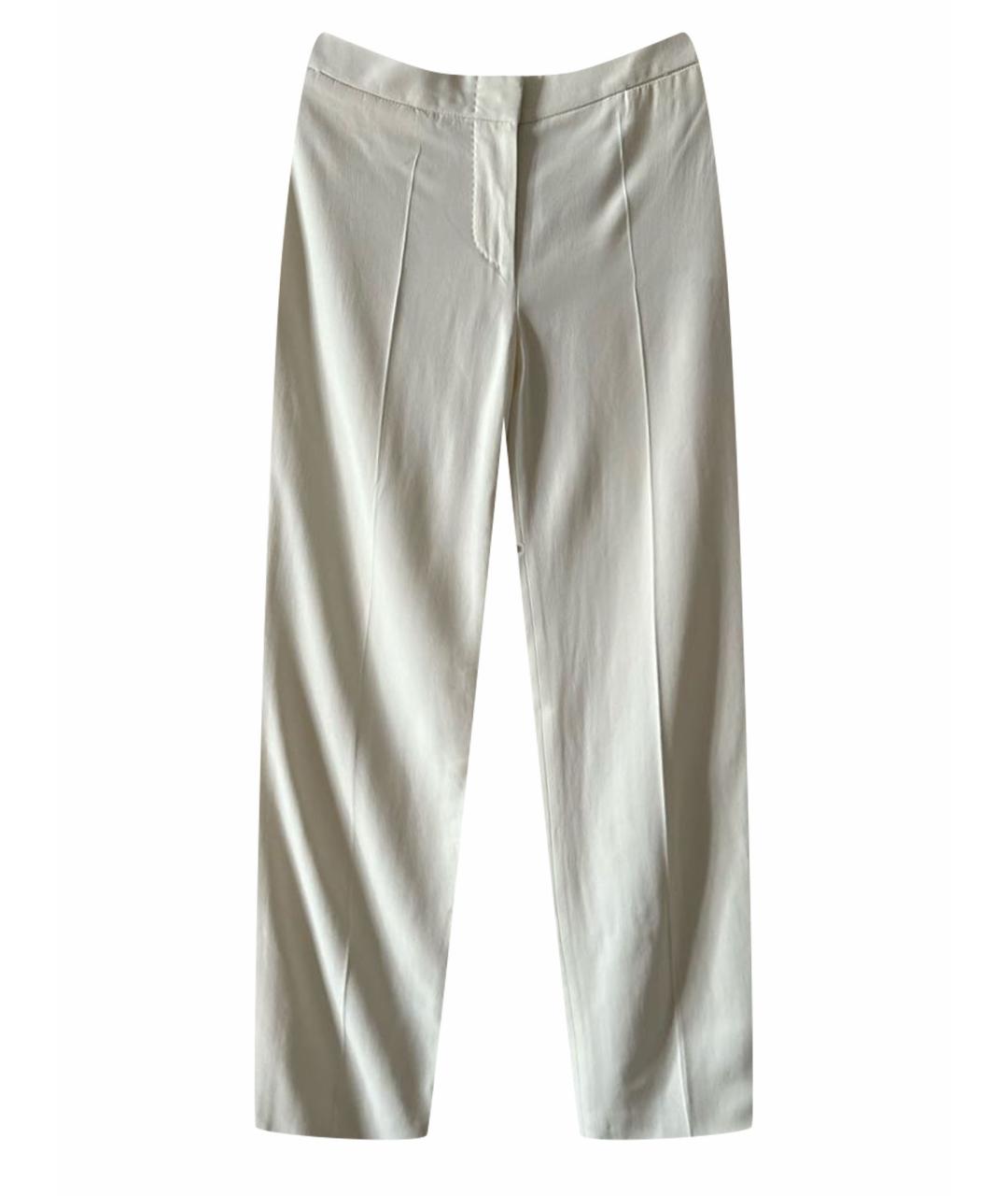 ALEXANDER MCQUEEN Белые вискозные брюки узкие, фото 1