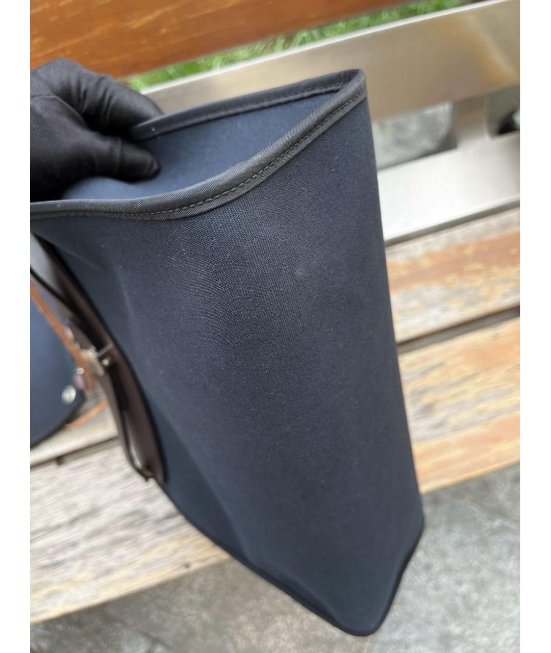 HERMES PRE-OWNED Черная тканевая сумка с короткими ручками, фото 7