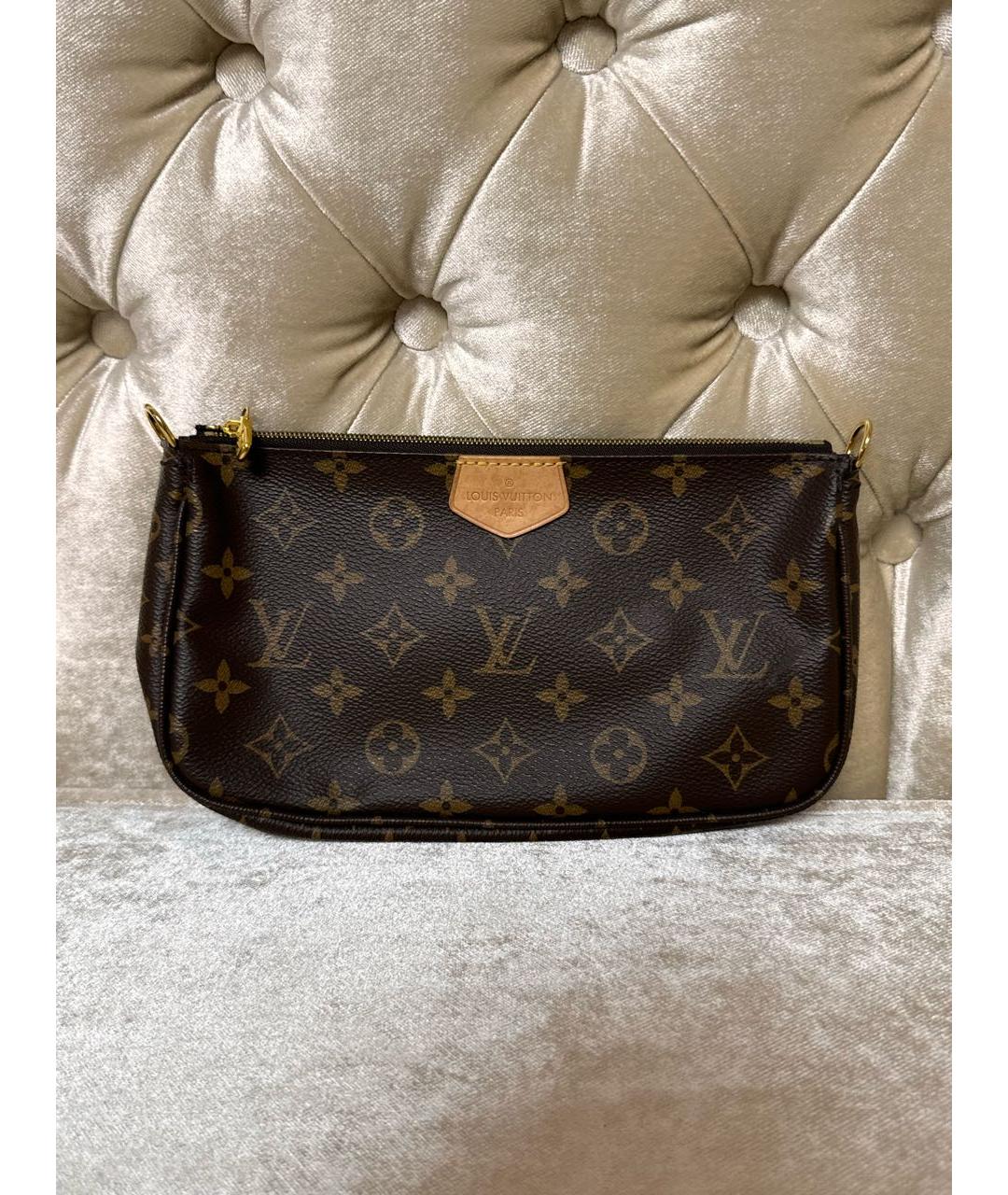 LOUIS VUITTON PRE-OWNED Коричневая сумка через плечо, фото 3