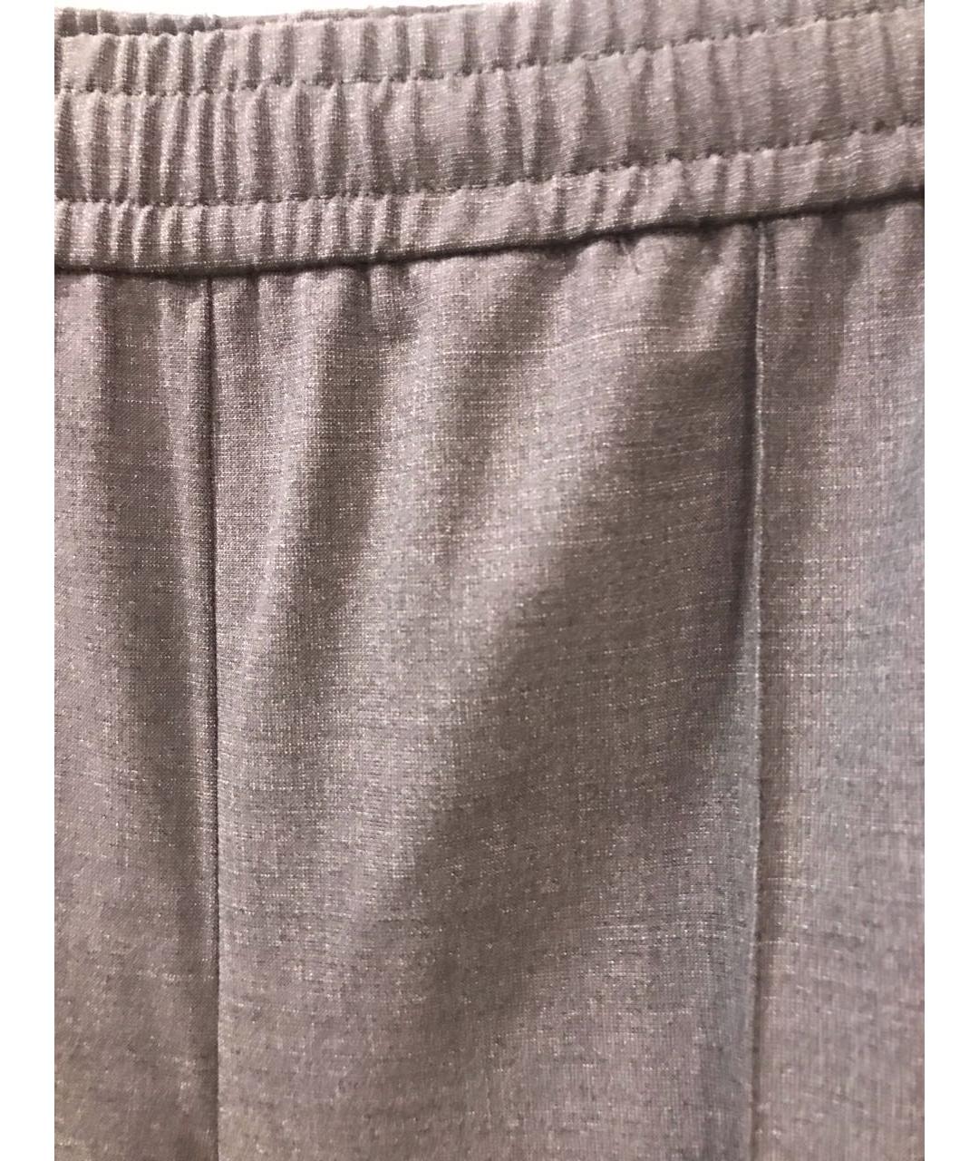 FABIANA FILIPPI Серые шерстяные брюки широкие, фото 4