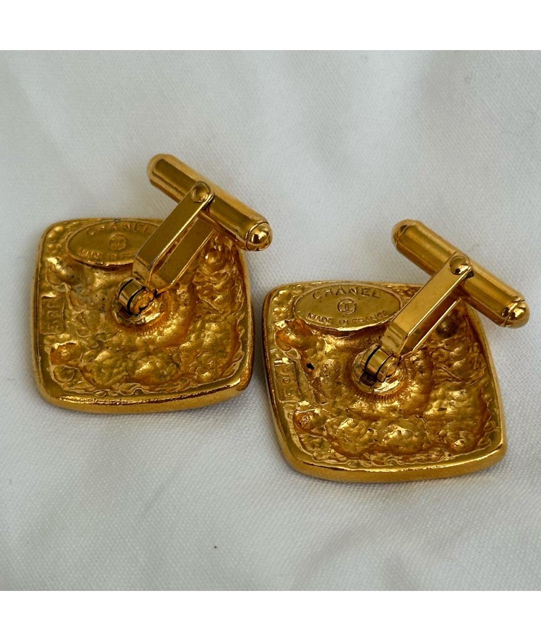 CHANEL PRE-OWNED Золотые позолоченные запонки, фото 3