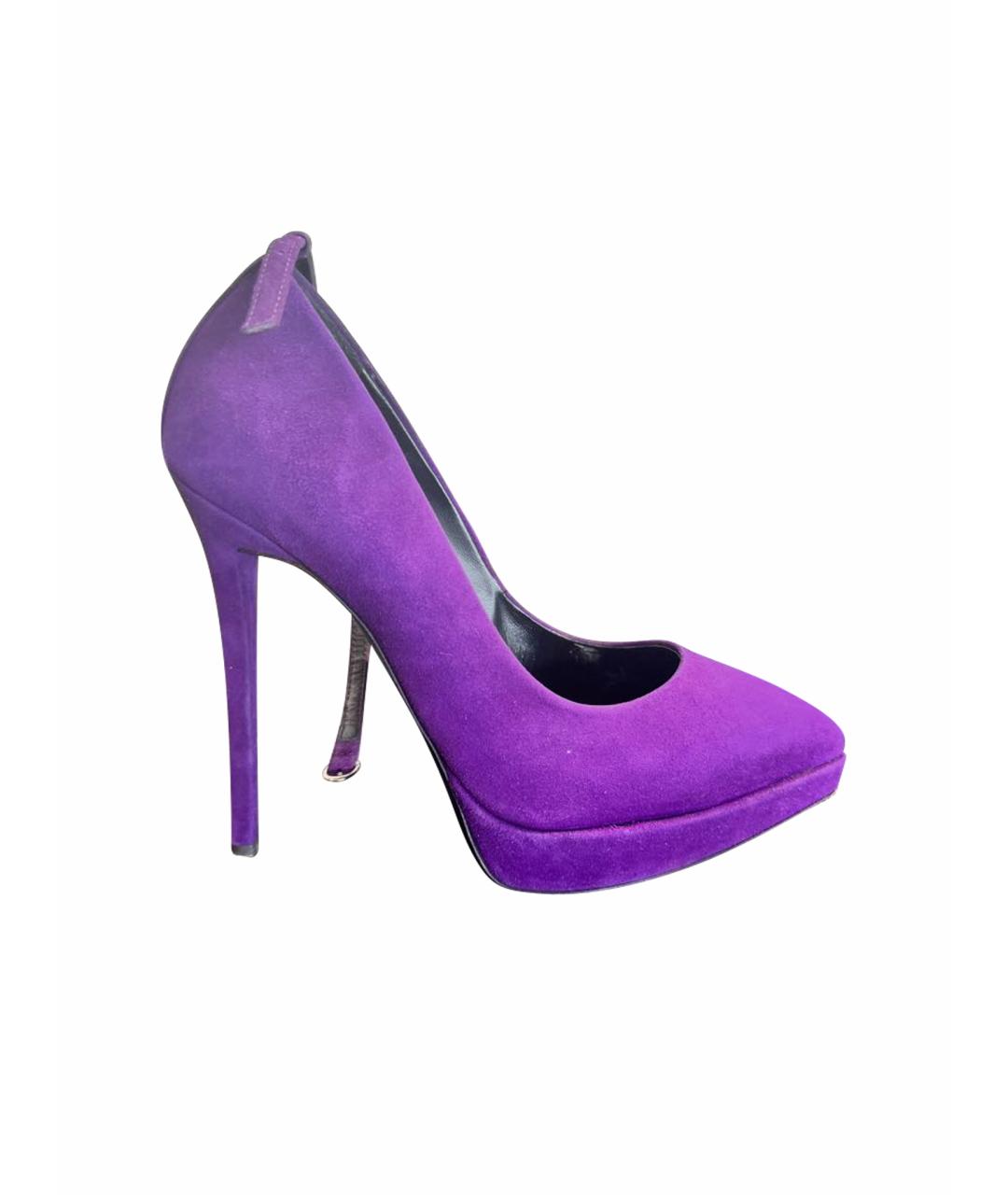 GIUSEPPE ZANOTTI DESIGN Фиолетовые замшевые туфли, фото 1