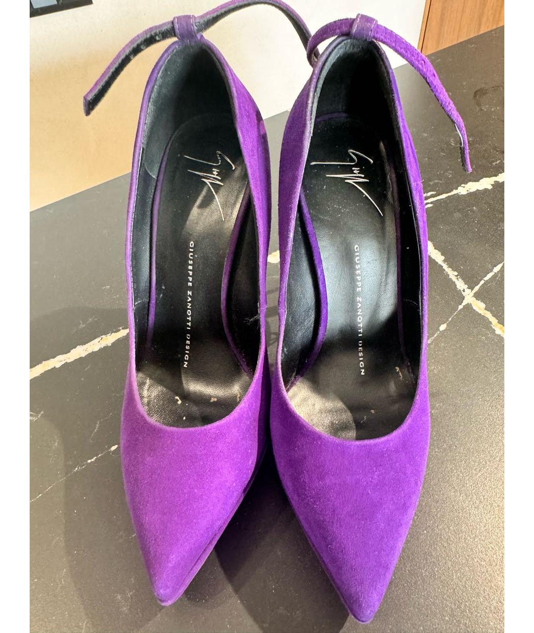 GIUSEPPE ZANOTTI DESIGN Фиолетовые замшевые туфли, фото 2