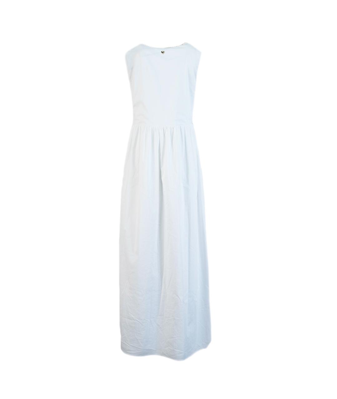 TWIN-SET Белое хлопковое повседневное платье, фото 2