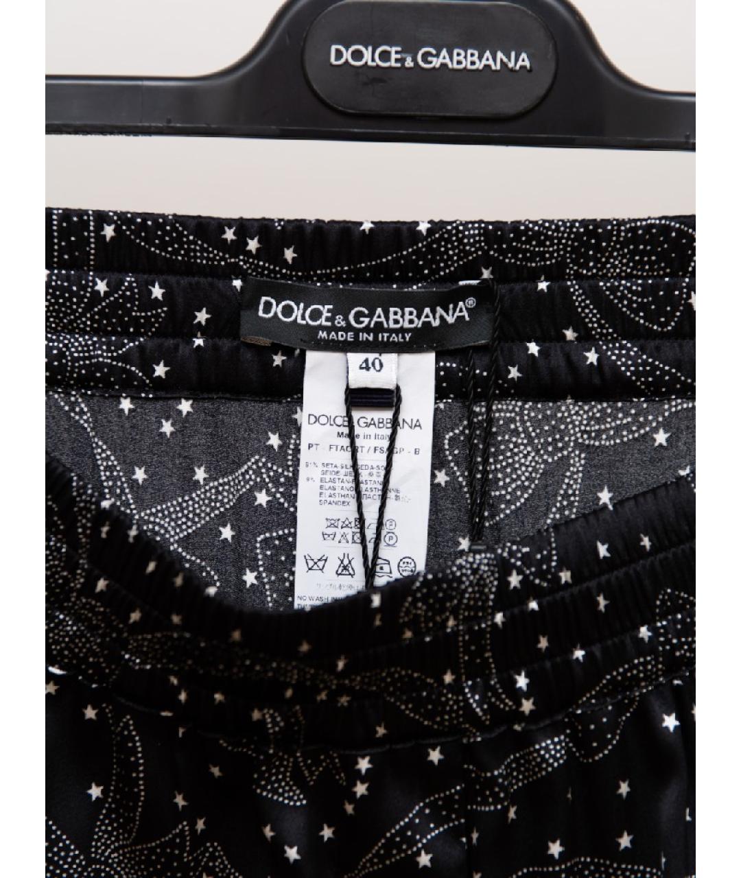DOLCE&GABBANA Черный шелковый костюм с брюками, фото 8