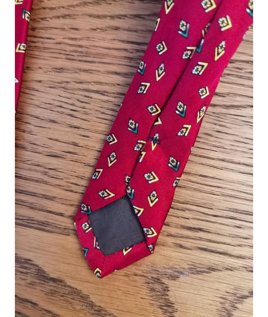 SAINT LAURENT Красный шелковый галстук, фото 9