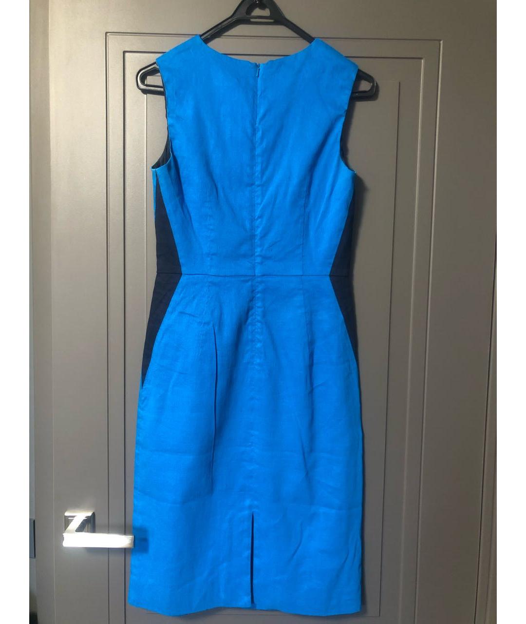 PAUL SMITH Синее льняное повседневное платье, фото 2