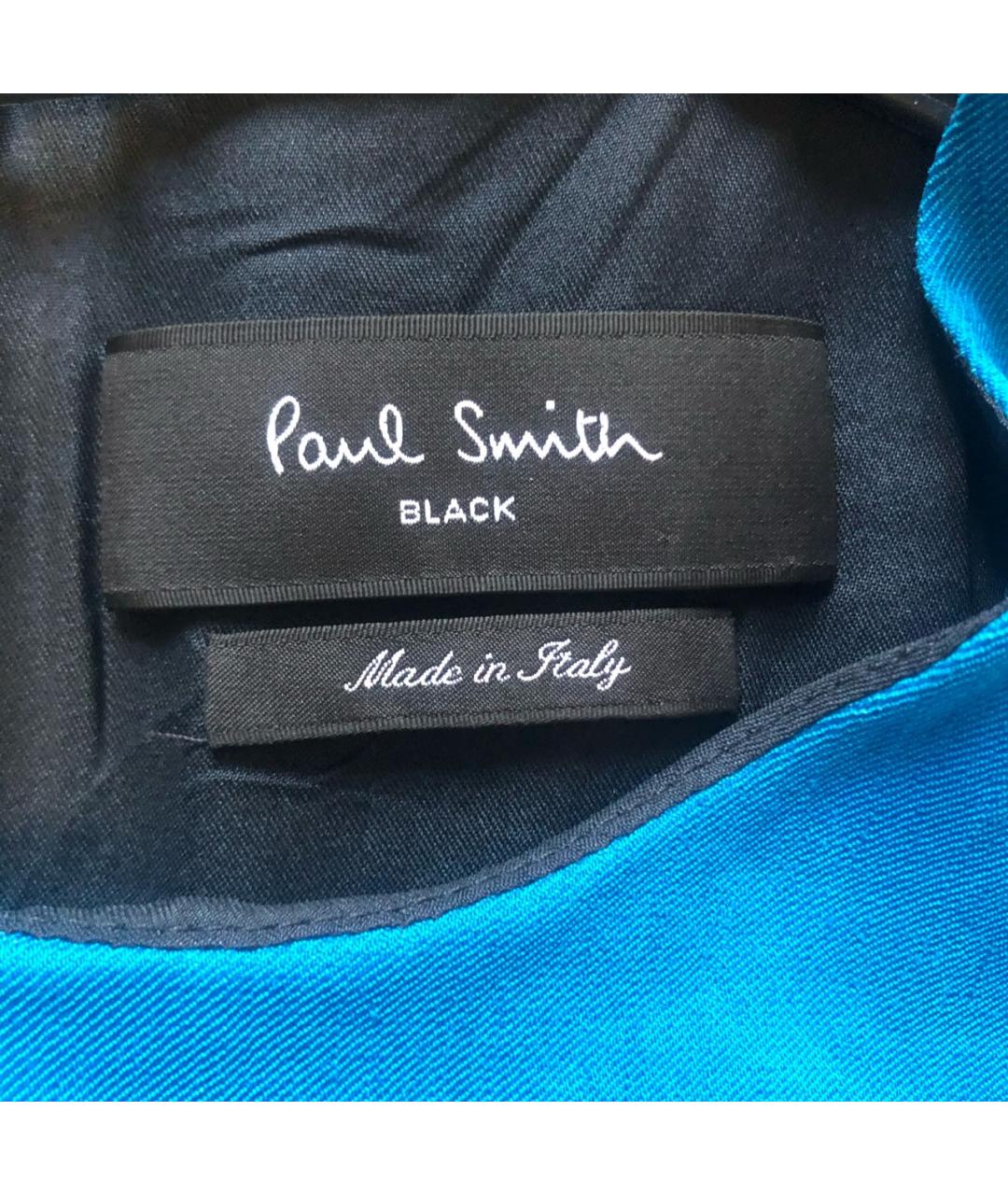PAUL SMITH Синее льняное повседневное платье, фото 3