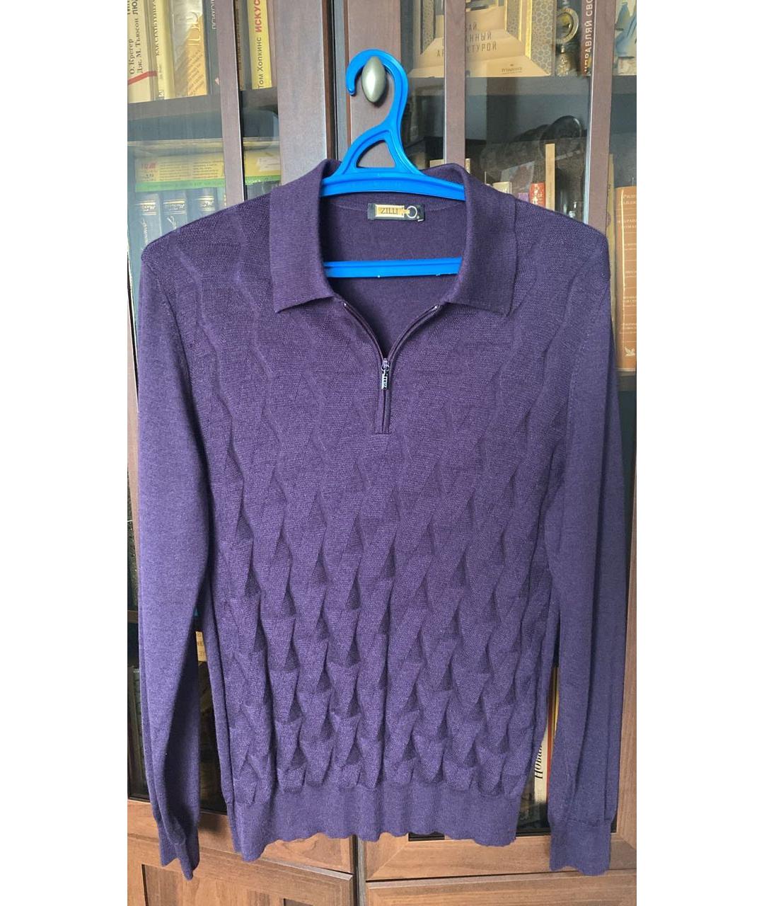 ZILLI Фиолетовый кашемировый джемпер / свитер, фото 7