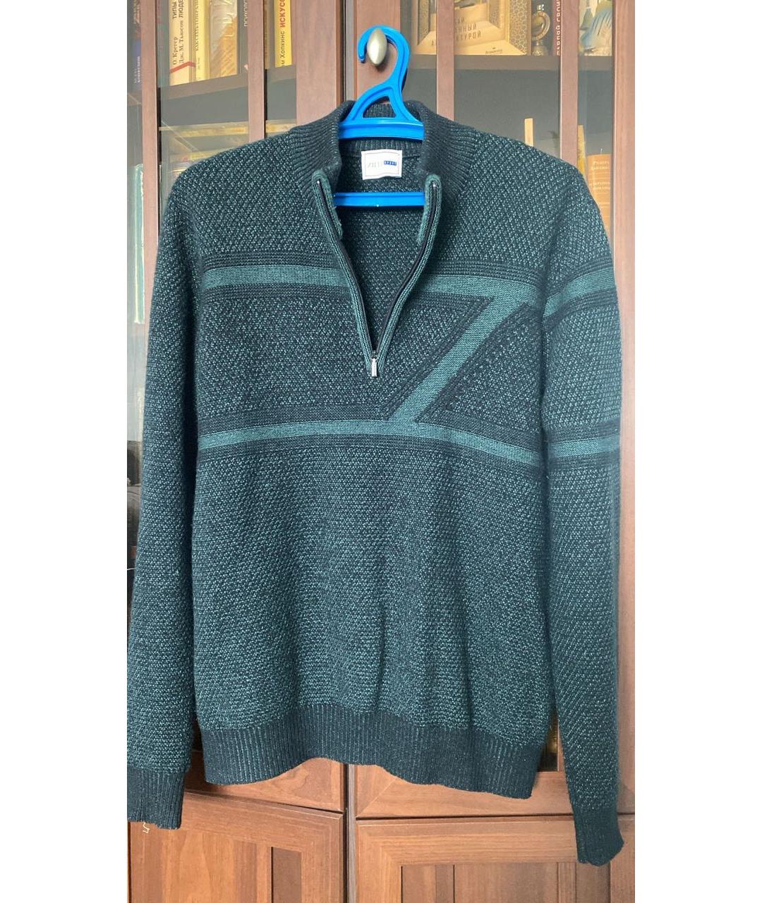 ZILLI Зеленый шерстяной джемпер / свитер, фото 8