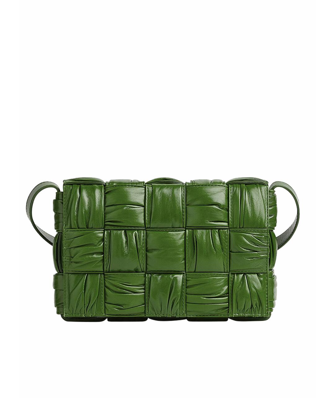 BOTTEGA VENETA Зеленая кожаная сумка через плечо, фото 1
