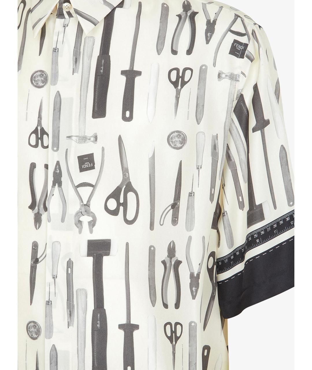 FENDI Мульти шелковая кэжуал рубашка, фото 2