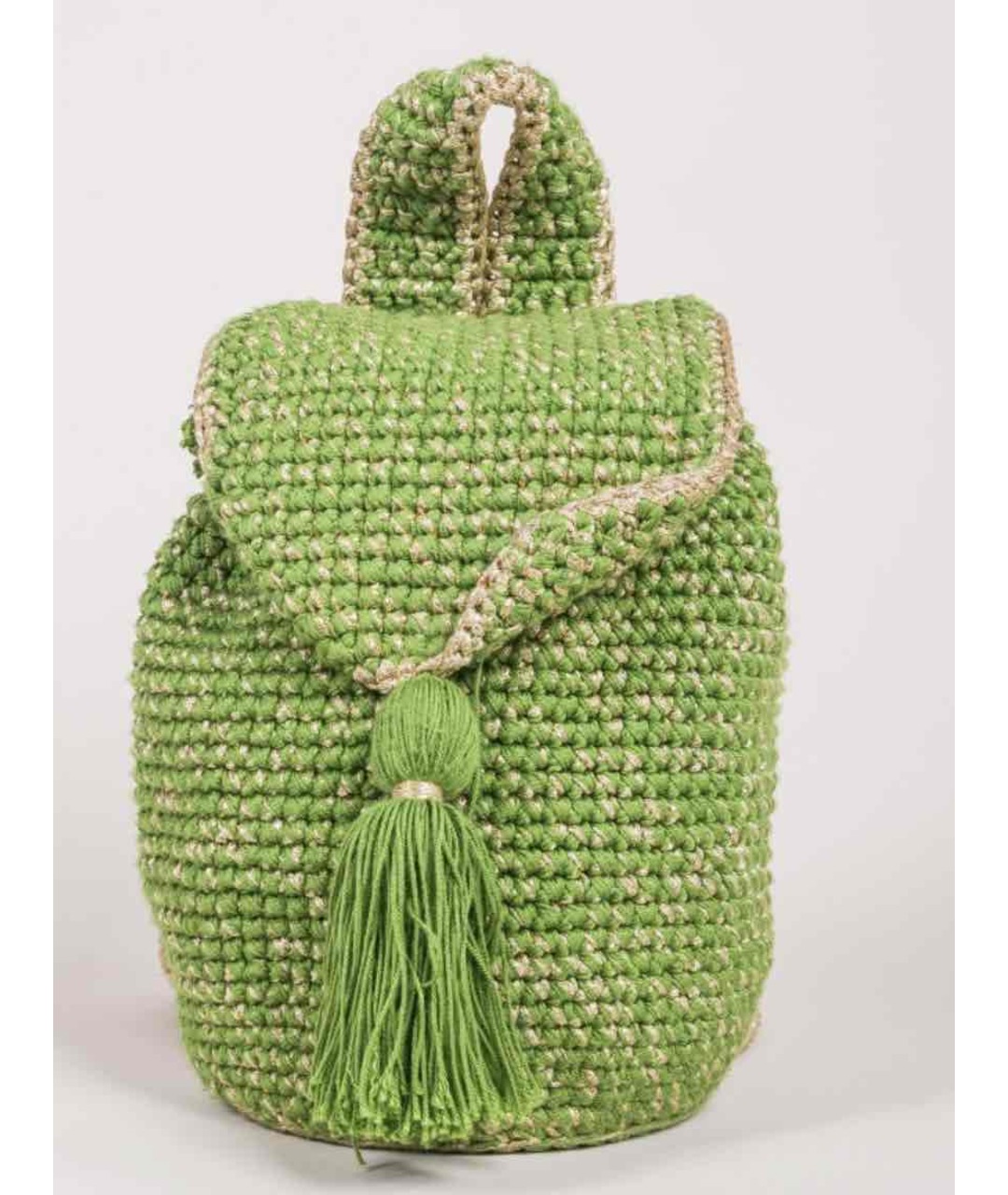 0711 Зеленый пелетеный рюкзак, фото 5