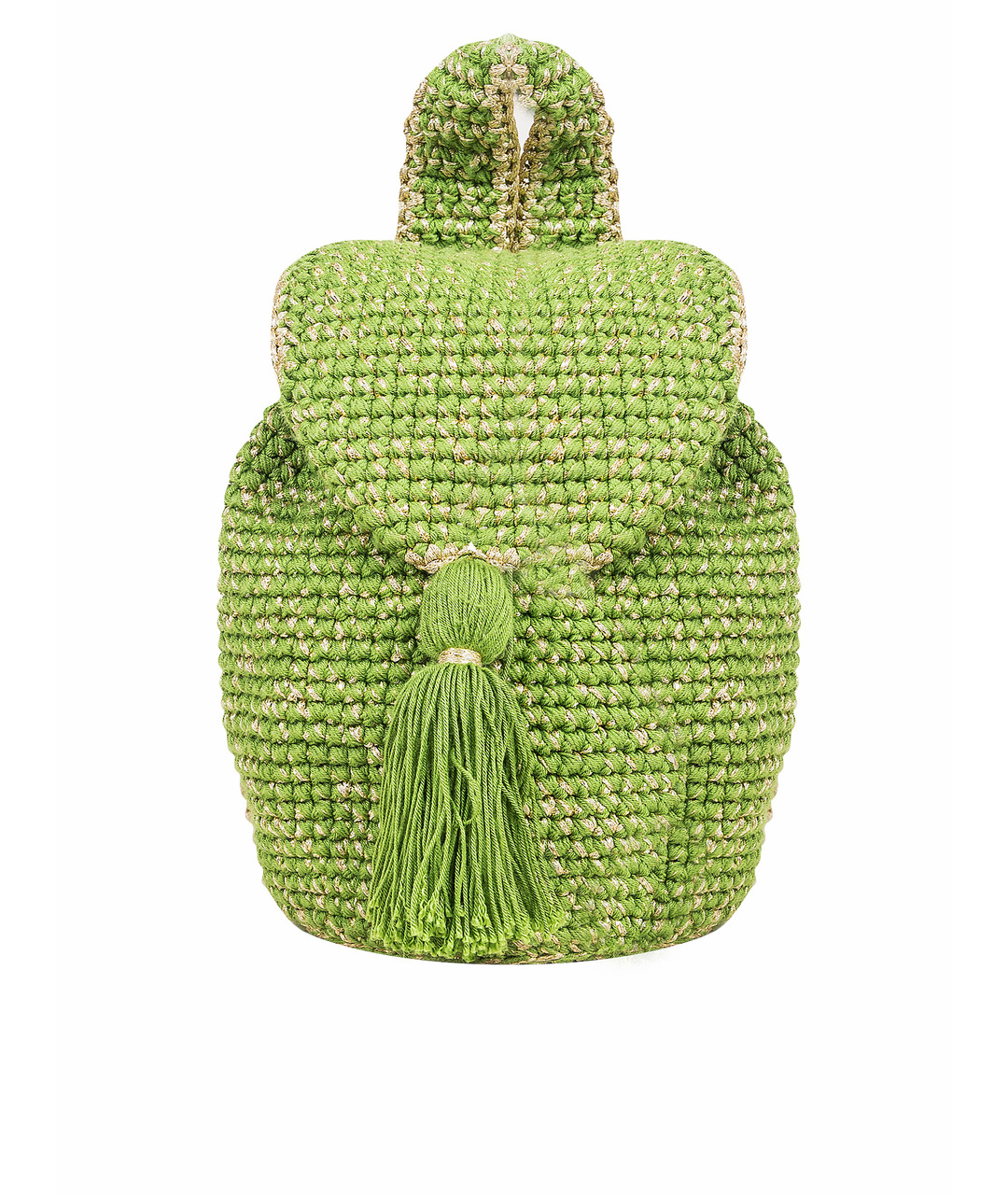 0711 Зеленый пелетеный рюкзак, фото 1