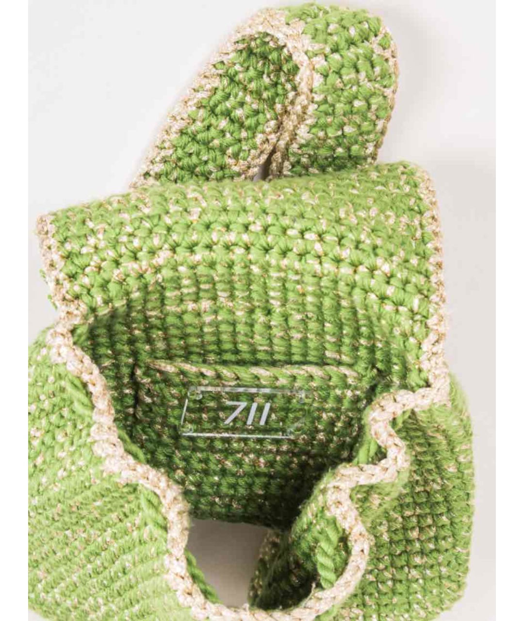 0711 Зеленый пелетеный рюкзак, фото 4