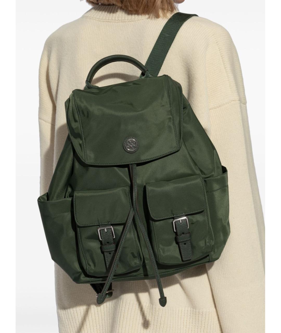 TORY BURCH Зеленый синтетический рюкзак, фото 2