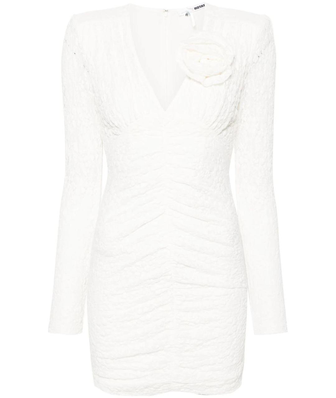 ROTATE Белое полиамидовое коктейльное платье, фото 1
