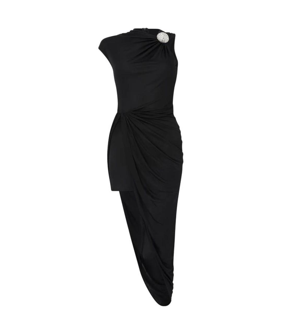 DAVID KOMA Черное ацетатное вечернее платье, фото 1