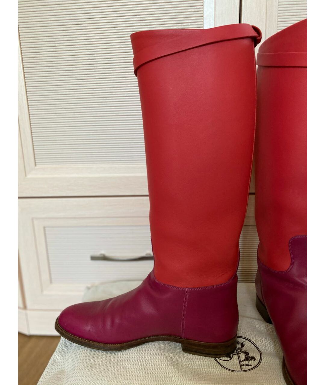 HERMES PRE-OWNED Розовые кожаные сапоги, фото 5