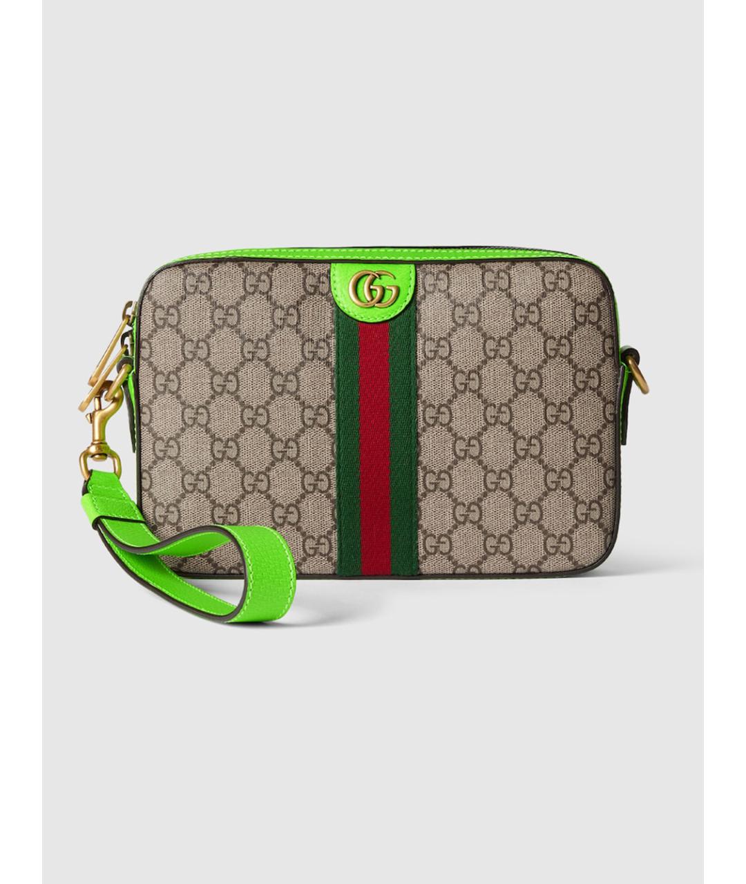 GUCCI Бежевая сумка на плечо из искусственной кожи, фото 5