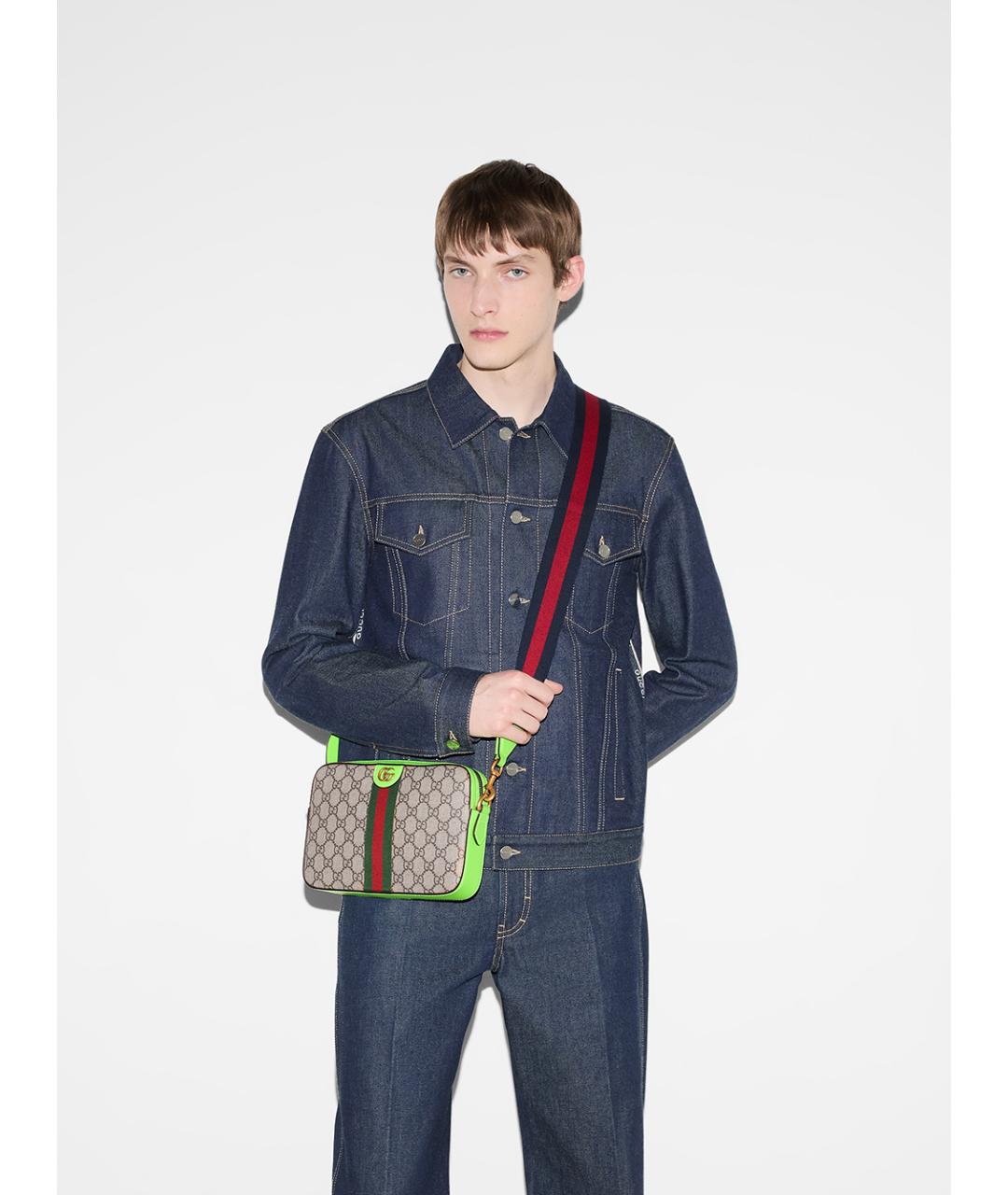GUCCI Бежевая сумка на плечо из искусственной кожи, фото 2