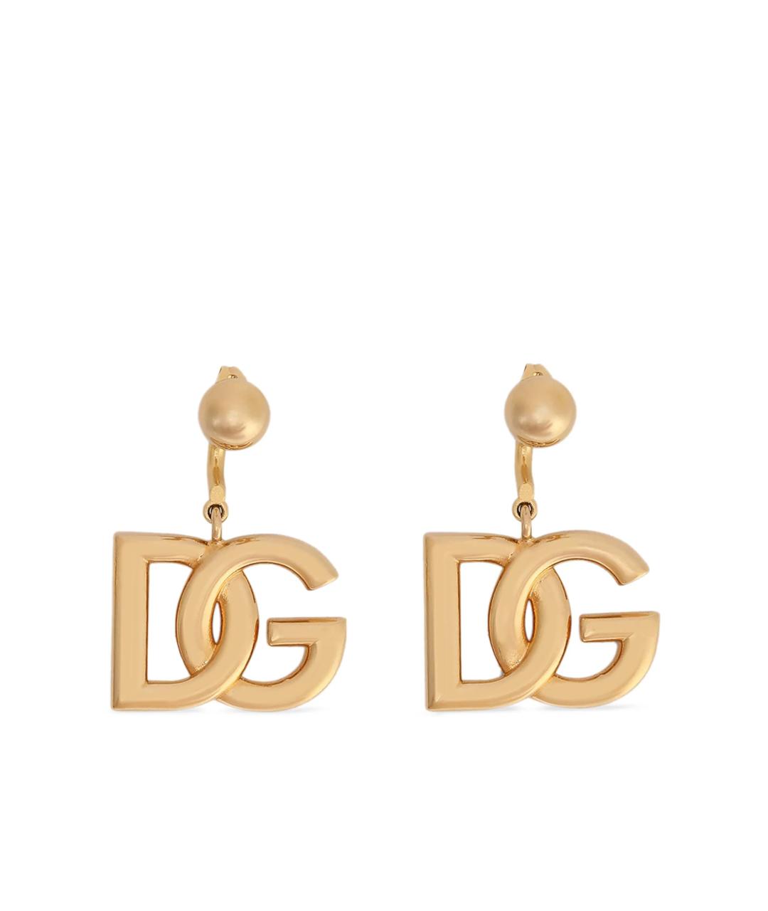 DOLCE&GABBANA Золотые металлические серьги, фото 1