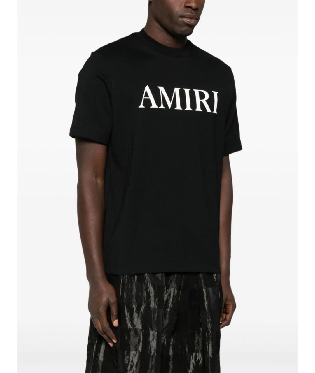 AMIRI Черная хлопковая футболка, фото 3