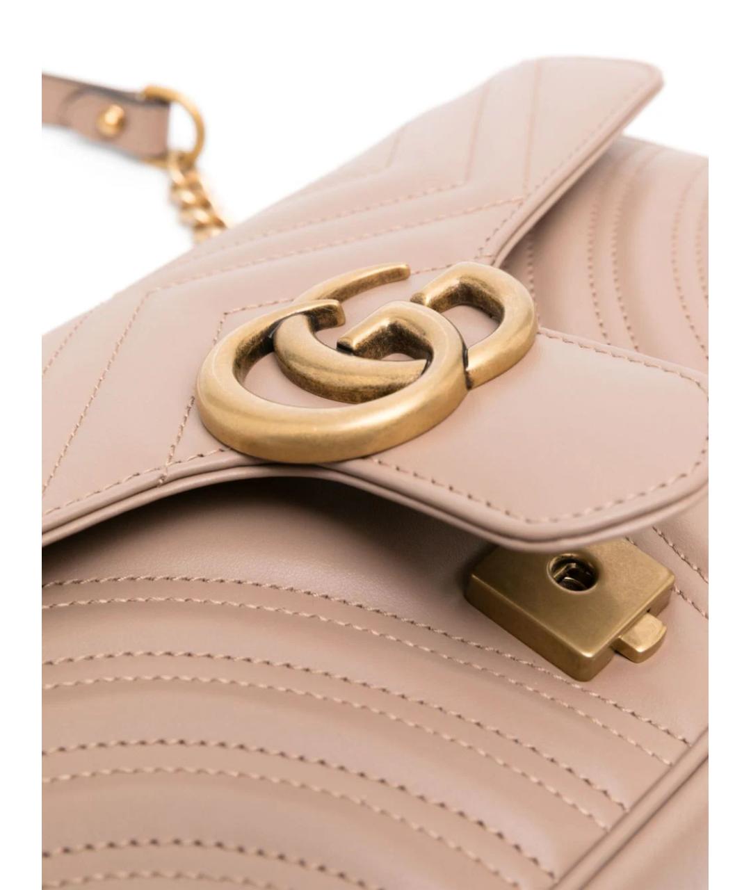 GUCCI Розовая кожаная сумка через плечо, фото 4