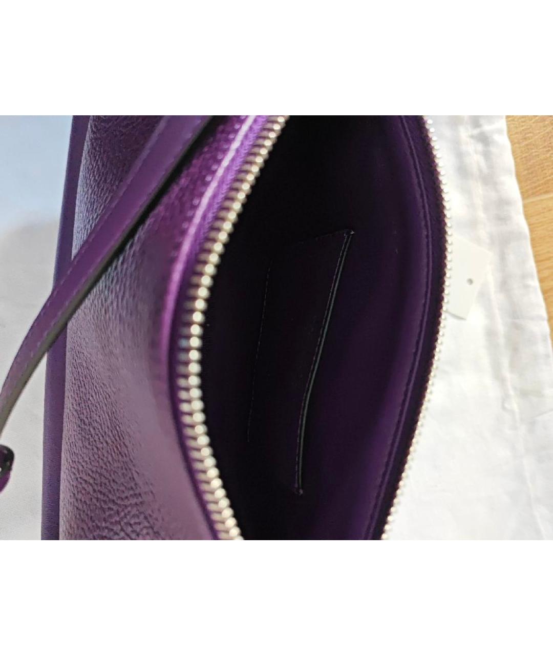 J.W.ANDERSON Фиолетовая кожаная сумка через плечо, фото 4