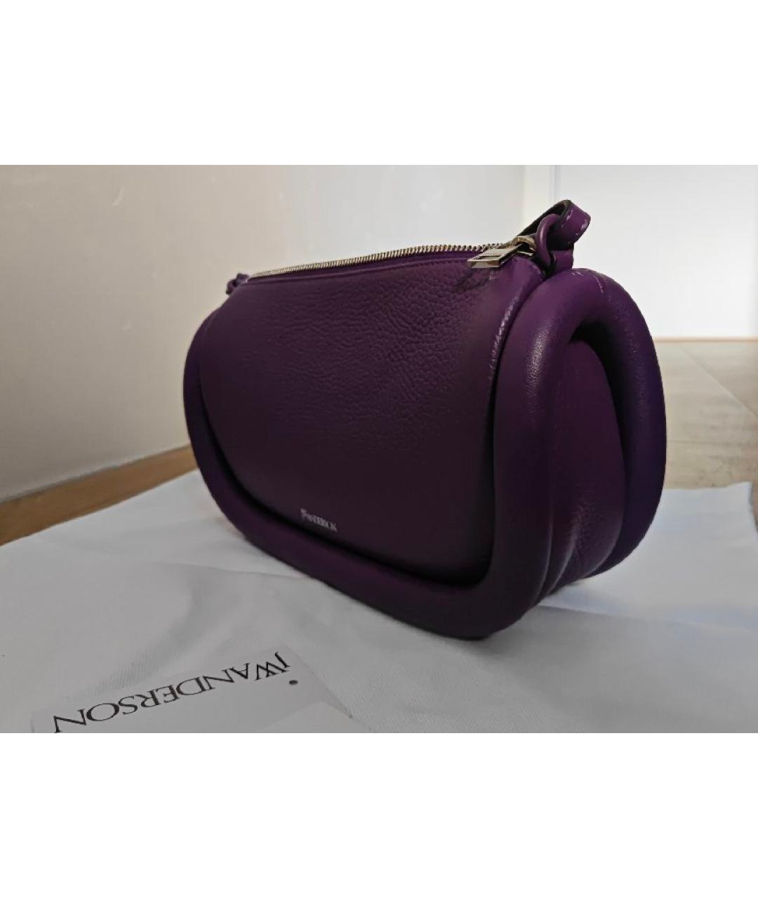 J.W.ANDERSON Фиолетовая кожаная сумка через плечо, фото 2
