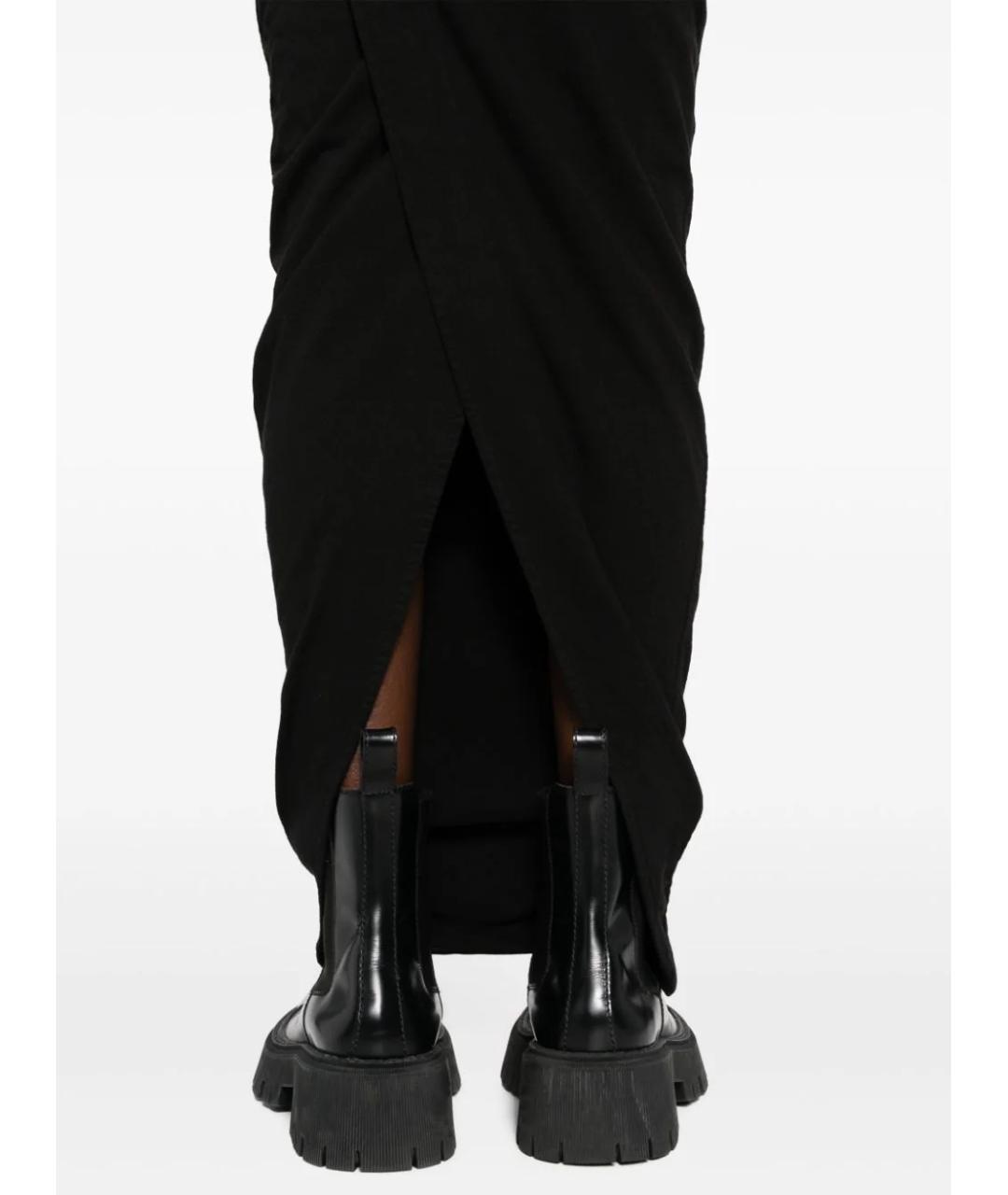 RICK OWENS DRKSHDW Черная хлопковая юбка макси, фото 5