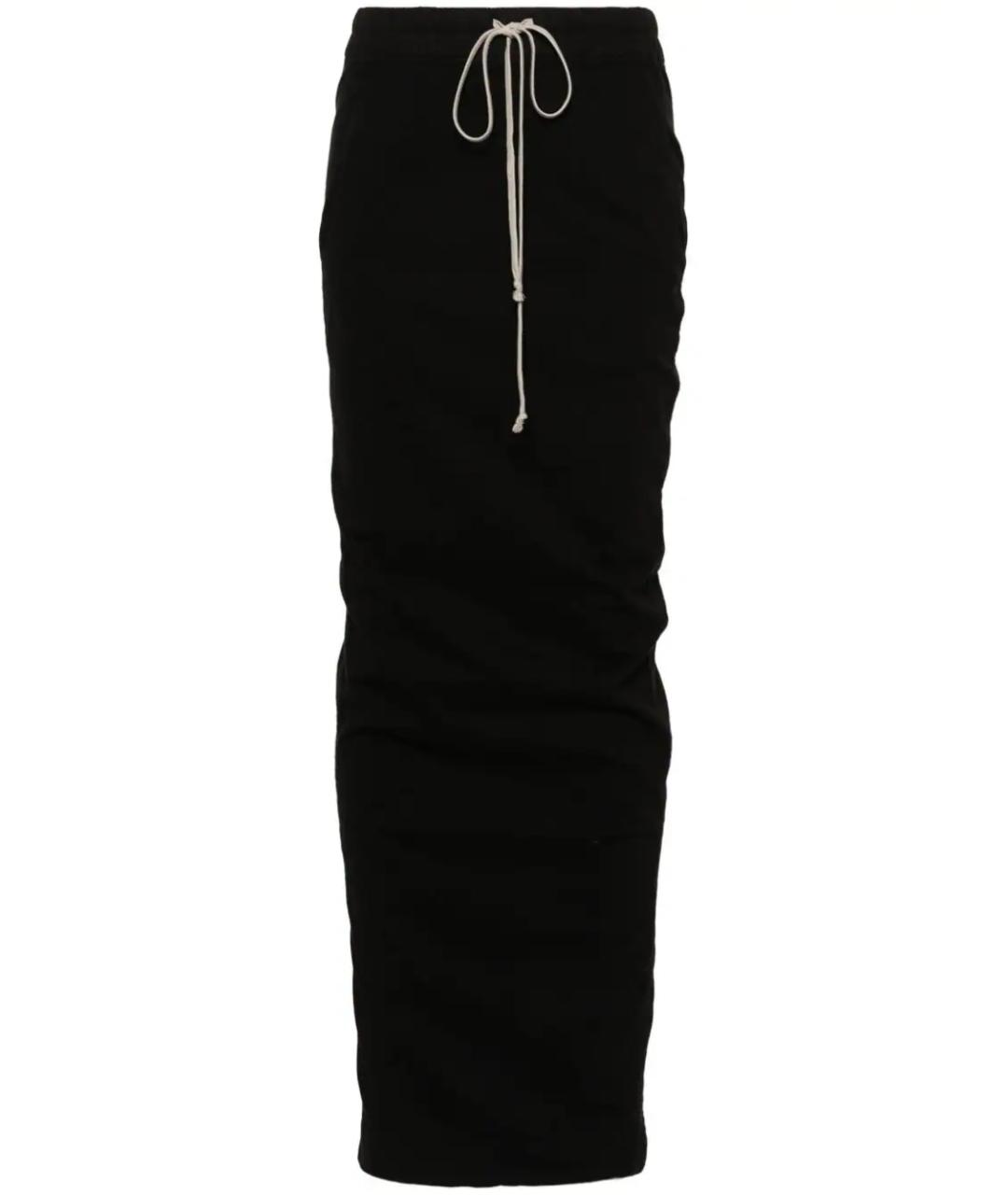 RICK OWENS DRKSHDW Черная хлопковая юбка макси, фото 1