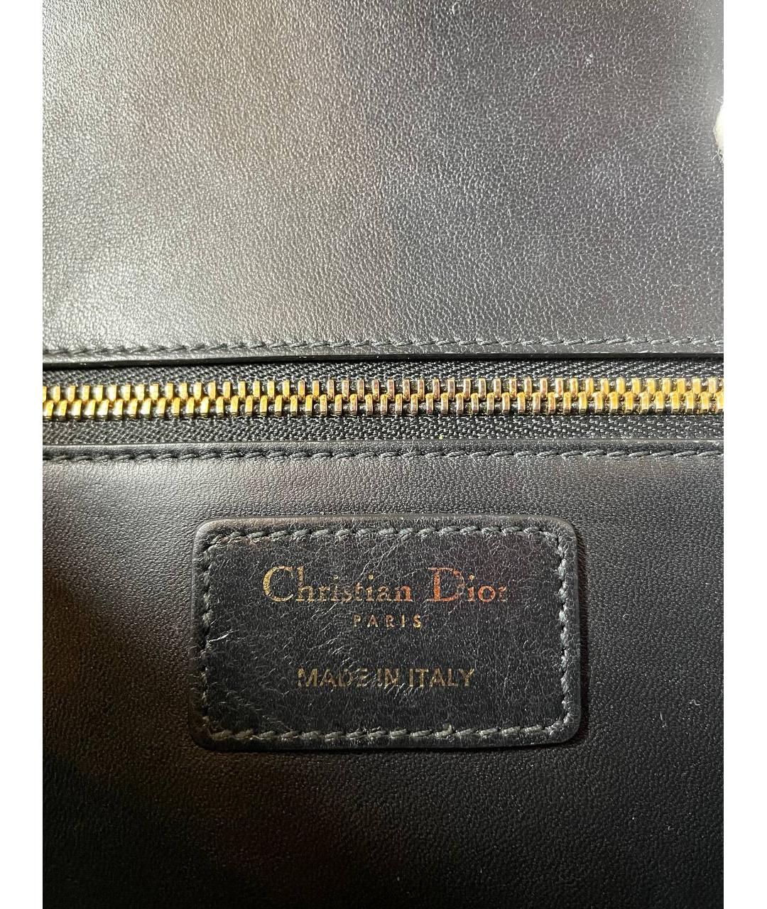 CHRISTIAN DIOR PRE-OWNED Черная кожаная сумка через плечо, фото 9