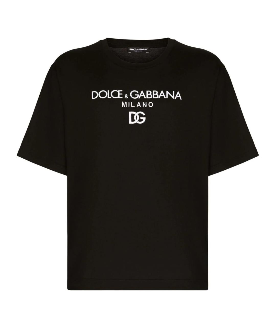 DOLCE&GABBANA Черная хлопковая футболка, фото 1