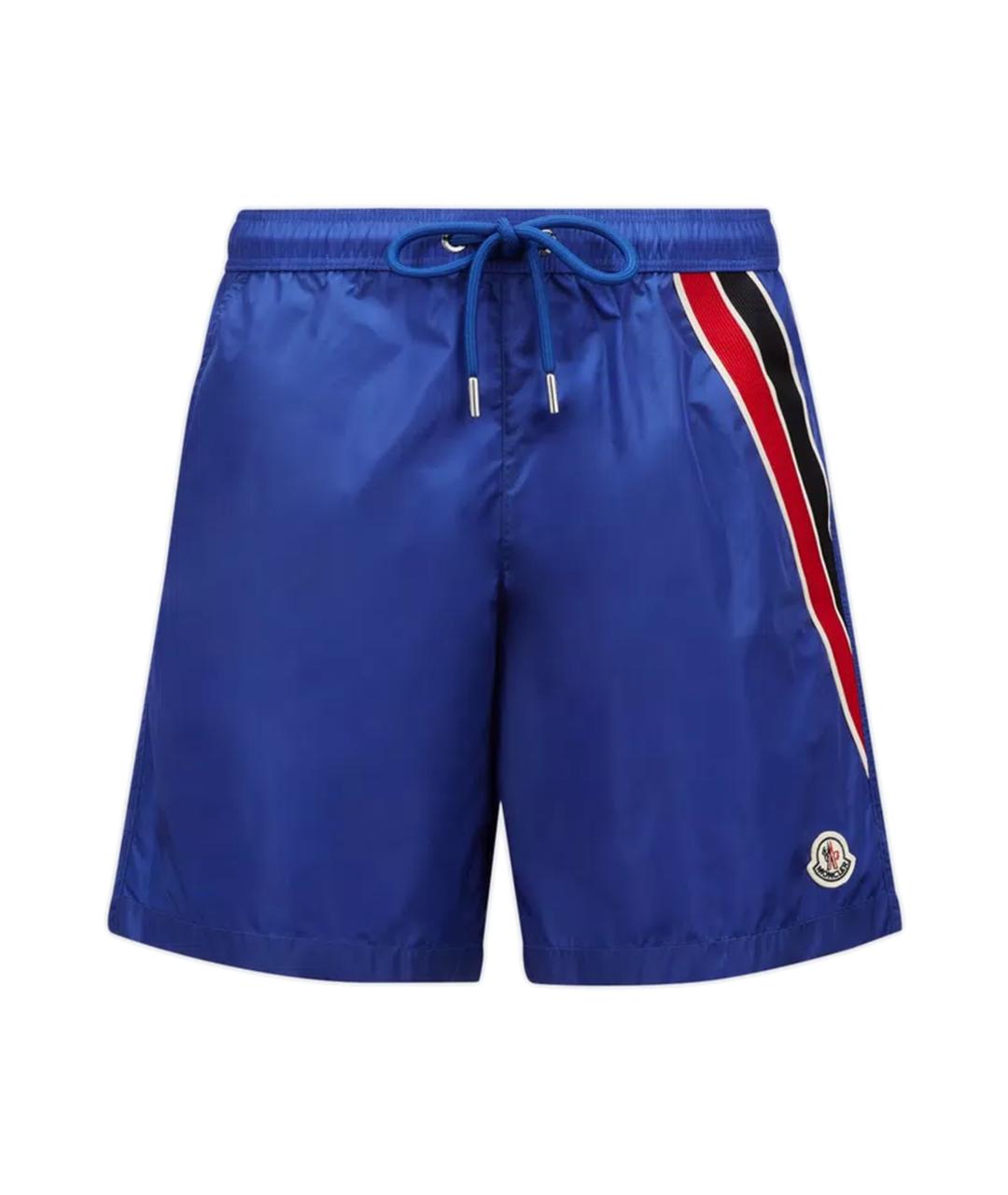MONCLER Синие полиамидовые плавки, фото 1
